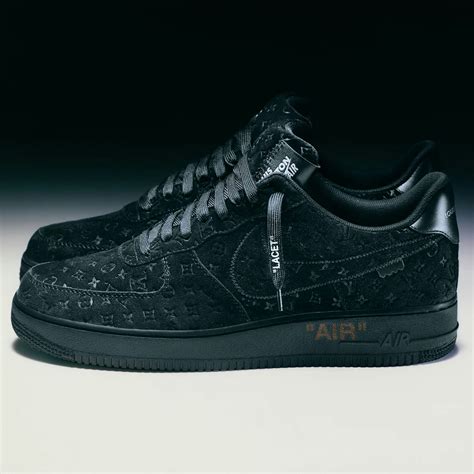 louis vuitton nike air force 1 low black